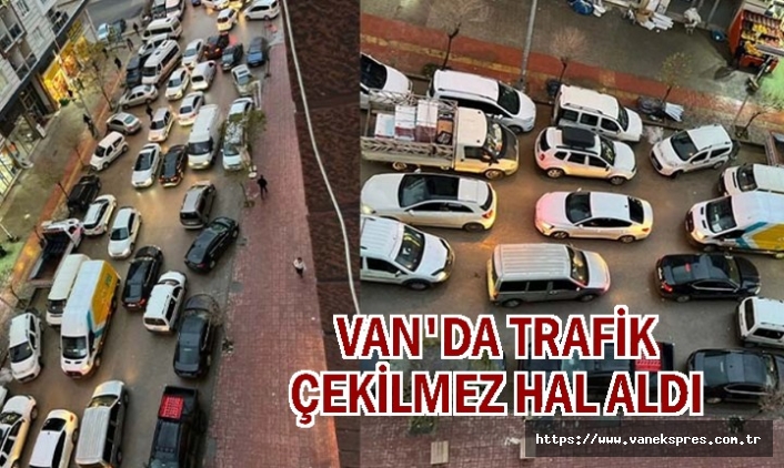 Van da Trafik Çekilmez Hal Aldı Van Ekspres Van Haber Van