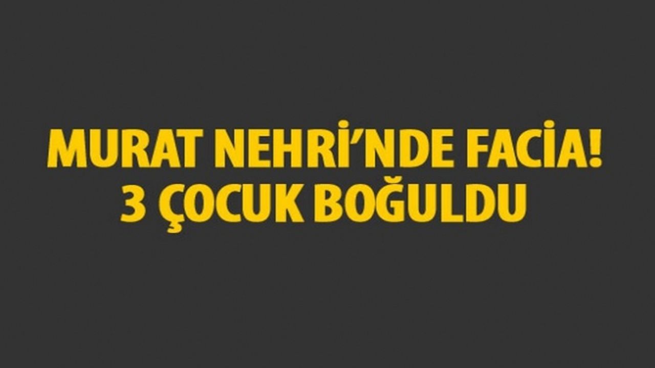 Murat Nehri'ne giren 3 çocuk boğuldu, 2'si kayboldu