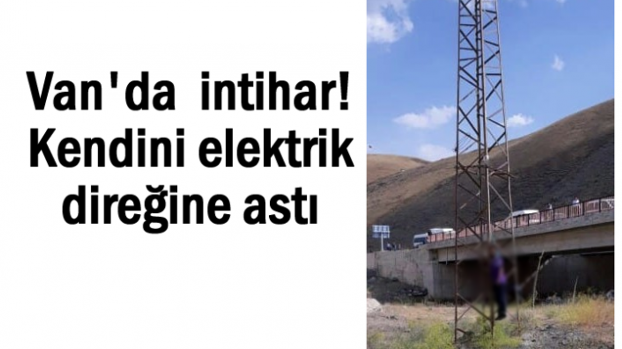 Van'da  intihar! Kendini elektrik direğine astı