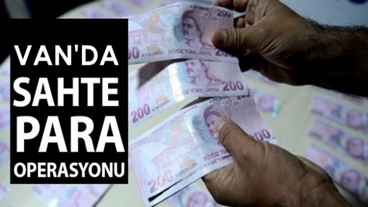 Van'da sahte para operasyonu: 1 Gözaltı