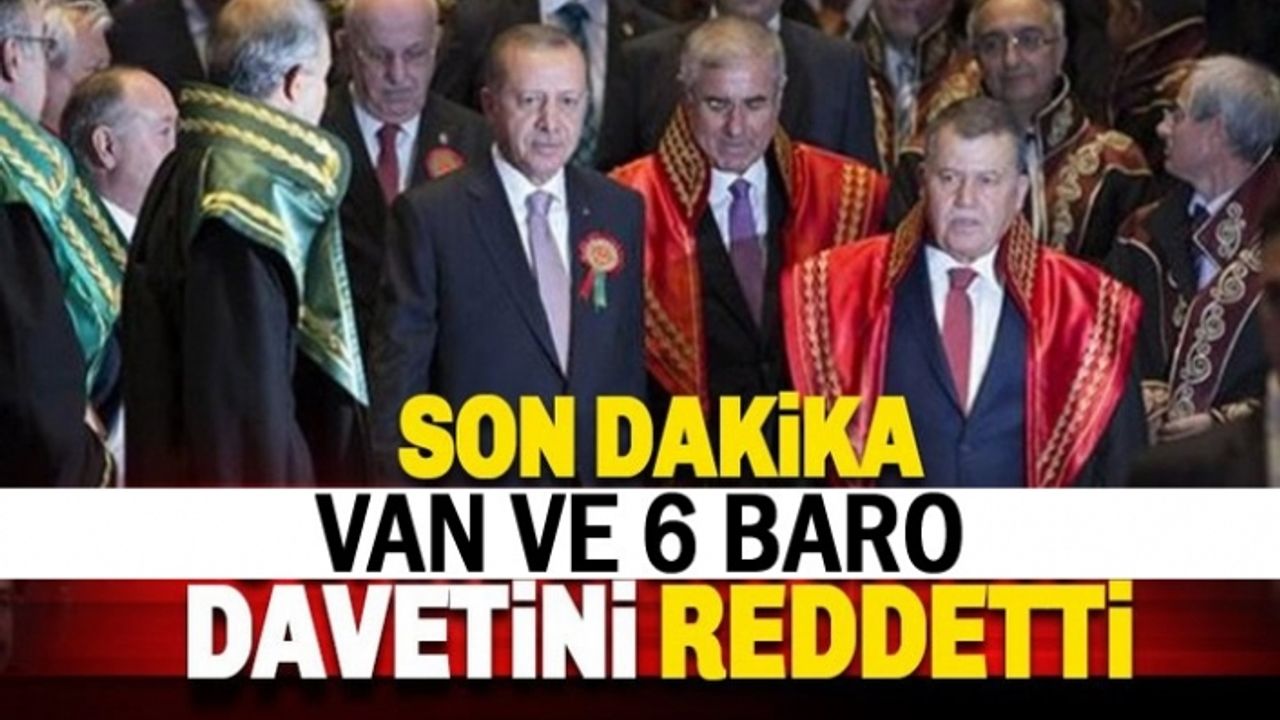 Van ve 6 İl Barosu'ndan Yargıtay'ın 'Saray' davetine tarihi yanıt