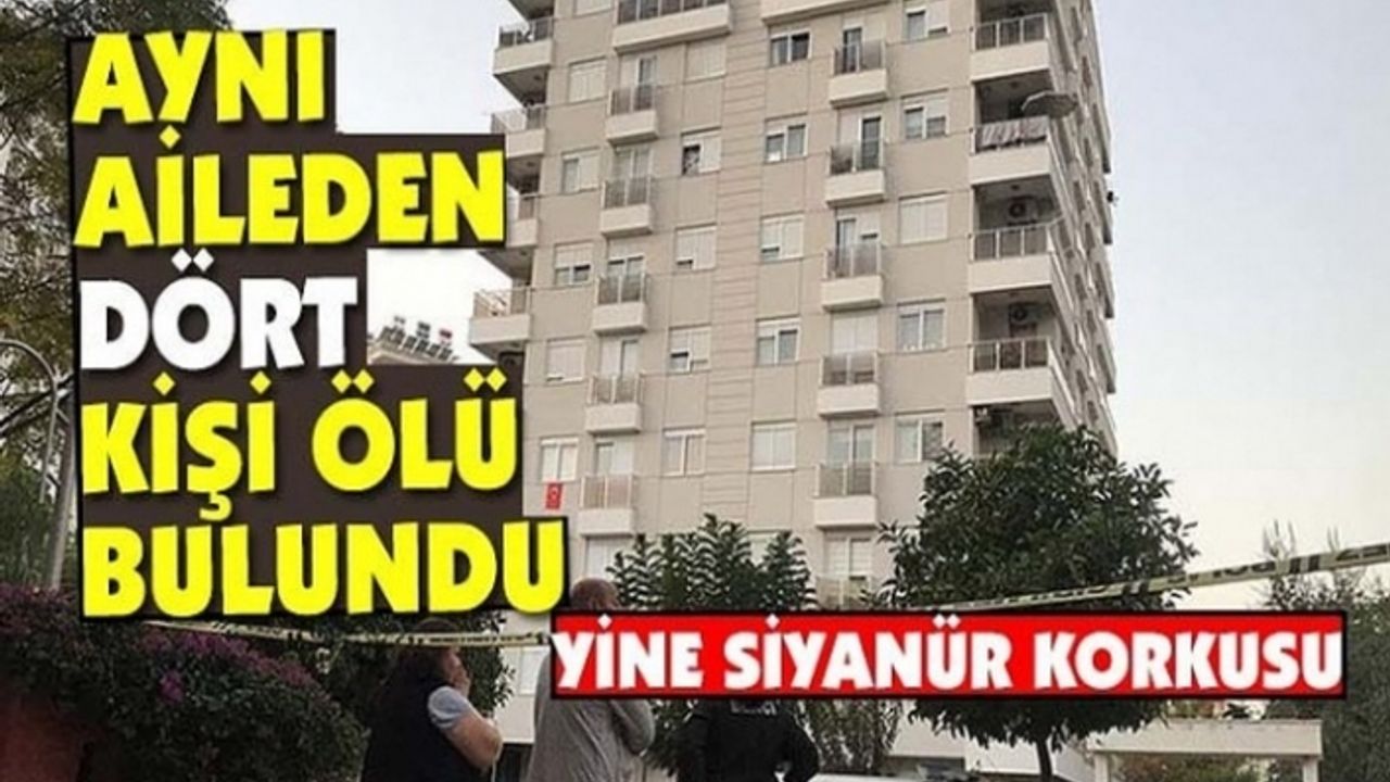 Aynı aileden ikisi çocuk dört kişi ölü bulundu
