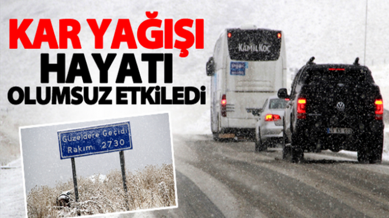 Van'da kar yağışı ulaşımı aksattı