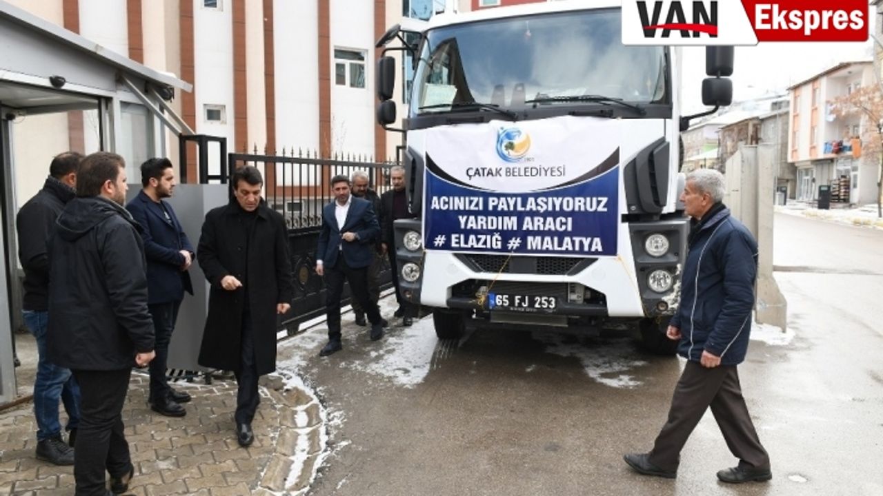 Çatak’tan Elazığ’a yardım tırı yola çıktı