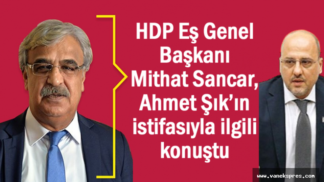 HDP Eş Genel Başkanı Sancar, Şık’ın istifasını değerlendirdi