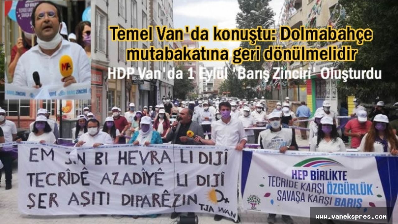HDP Van'da 1 Eylül 'Barış Zinciri' Oluşturdu