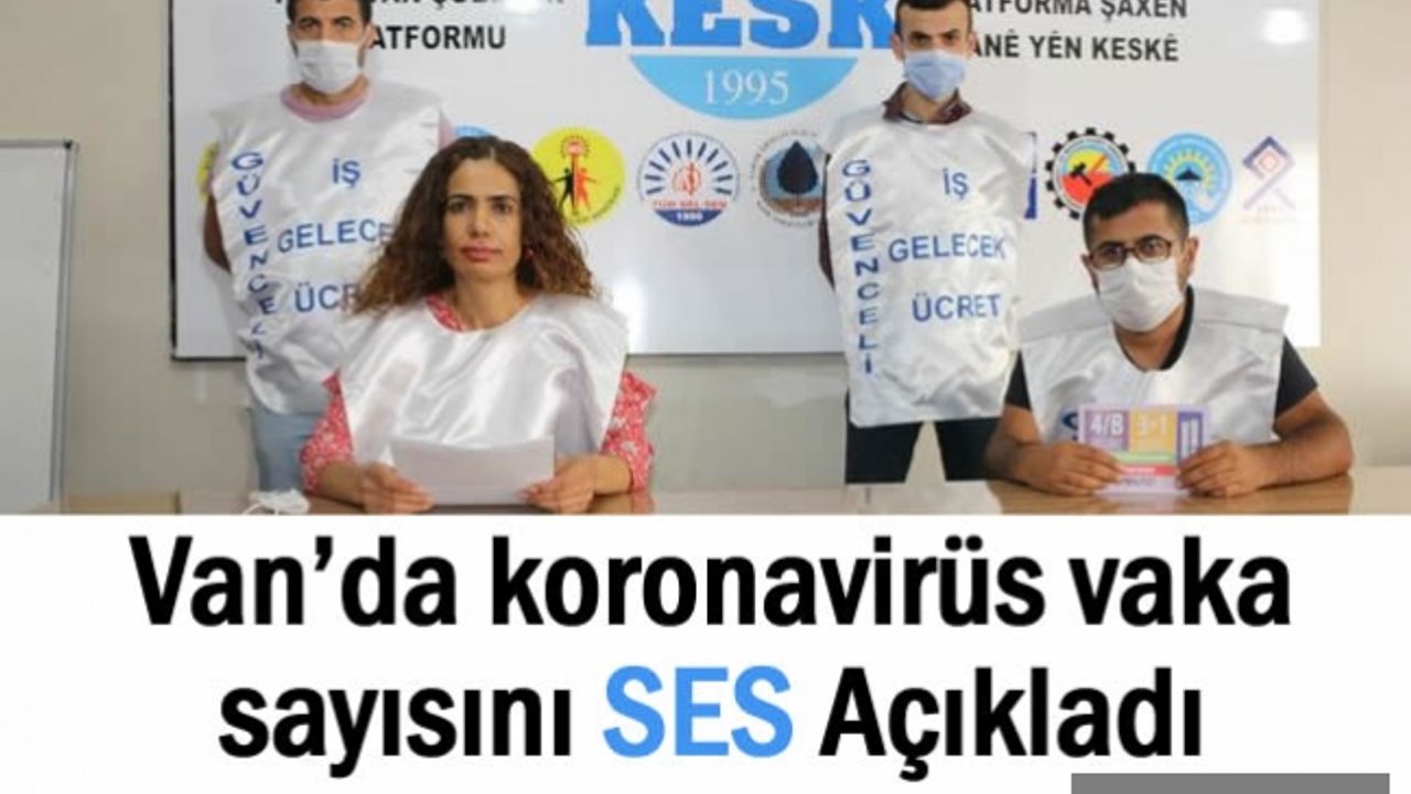 SES: Van’daki Koronavirüs Vaka Sayısını Açıkladı...