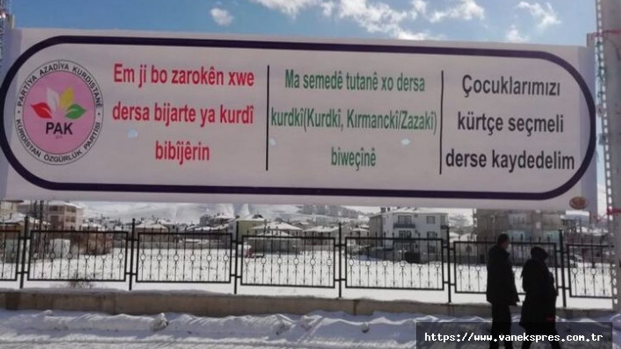 PAK Van’da Kürtçe seçmeli dersler için afişler astı