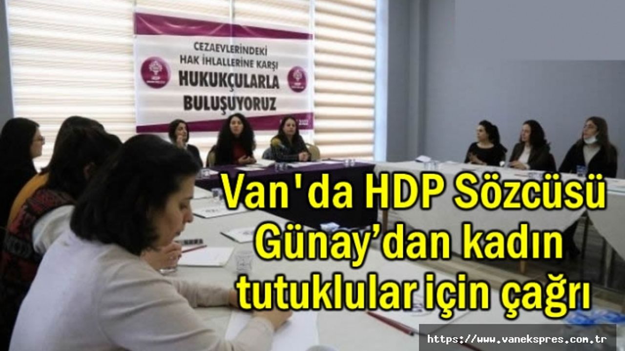 Van'da HDP Sözcüsü Günay’dan kadın tutuklular için çağrı