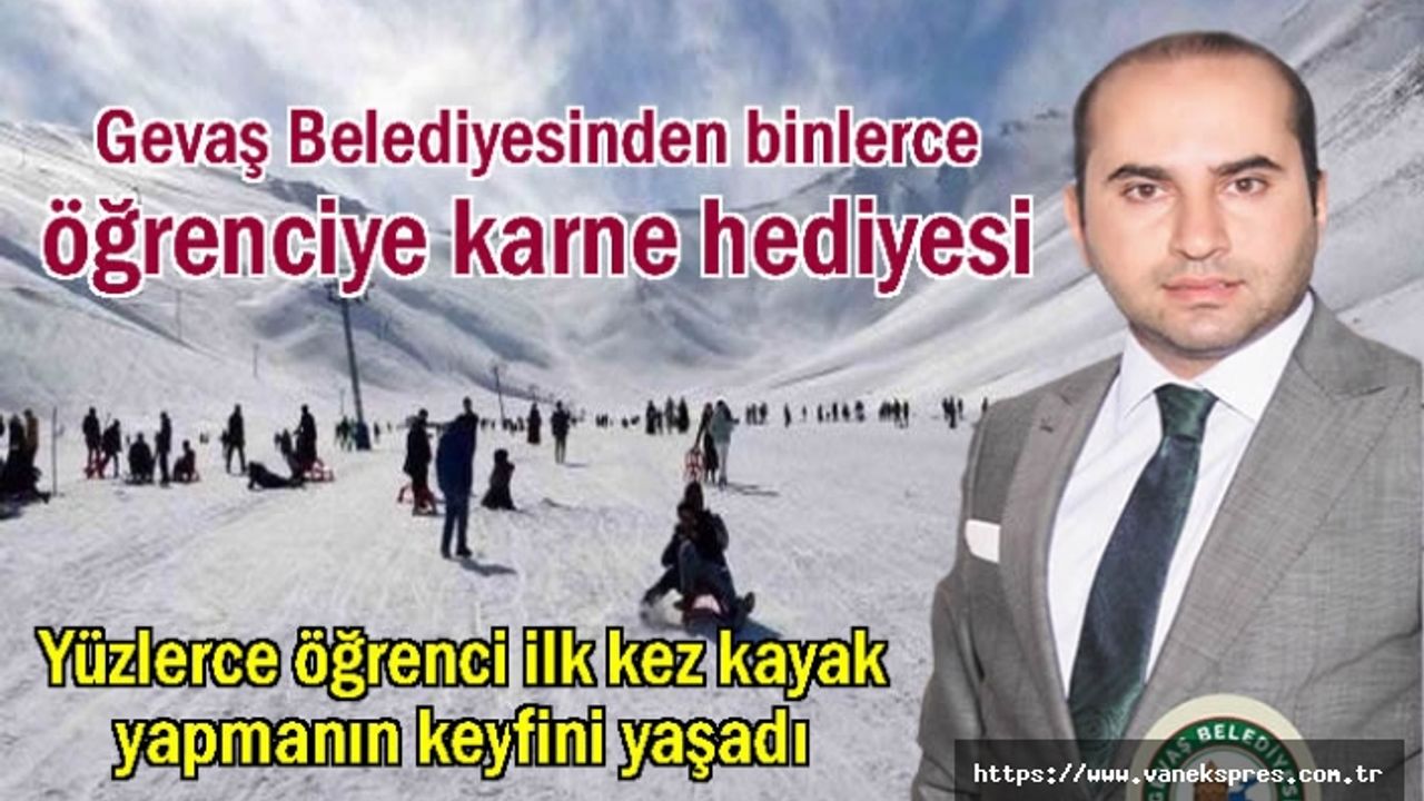Van'da yüzlerce öğrenci ilk defa kayak keyfi yaşadı