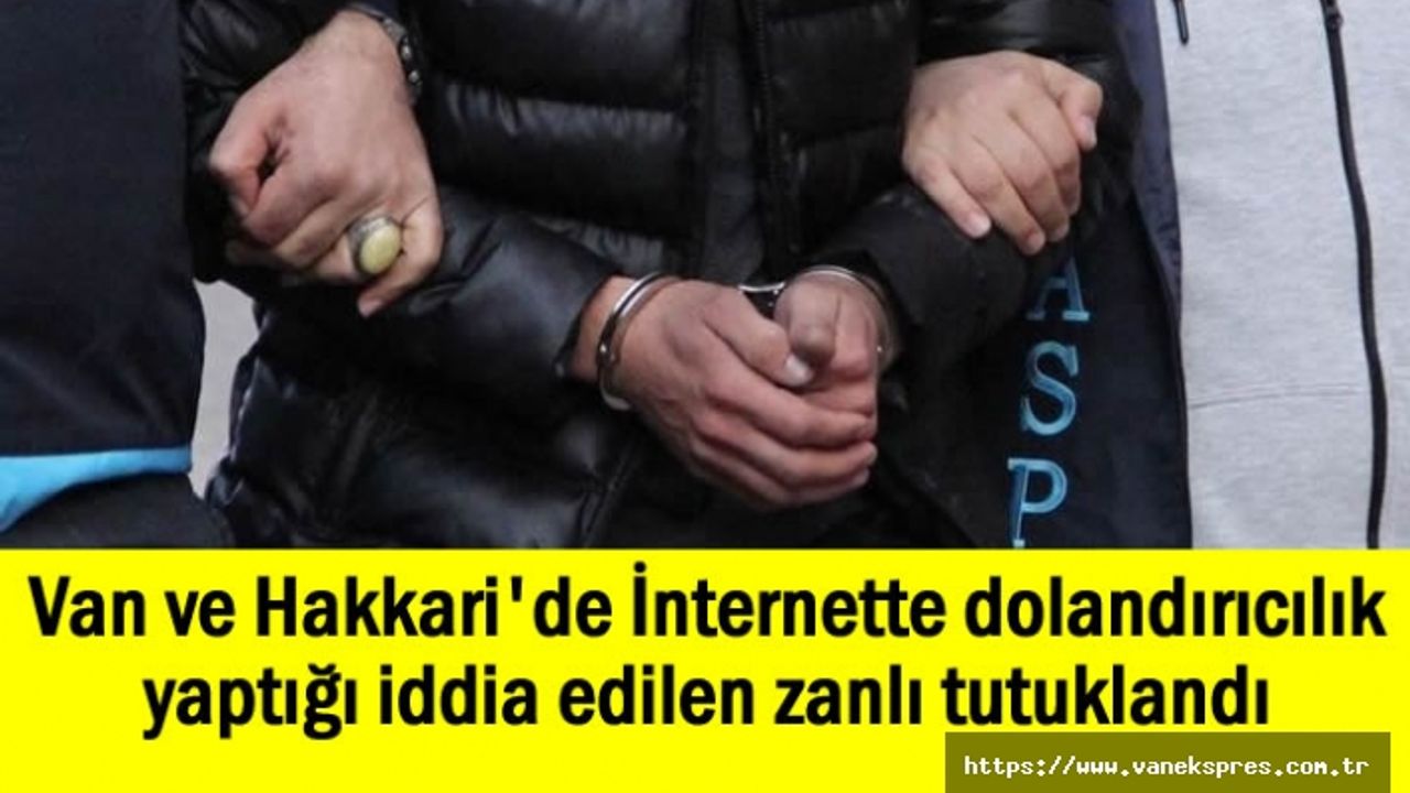 Van'da İnternette dolandırıcılık yaptığı iddia edilen zanlı tutuklandı