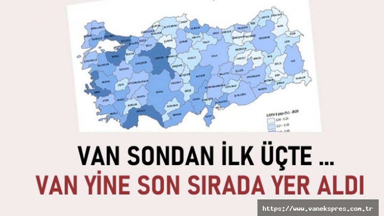 TÜİK verilerine göre Van yine sonlarda yer aldı