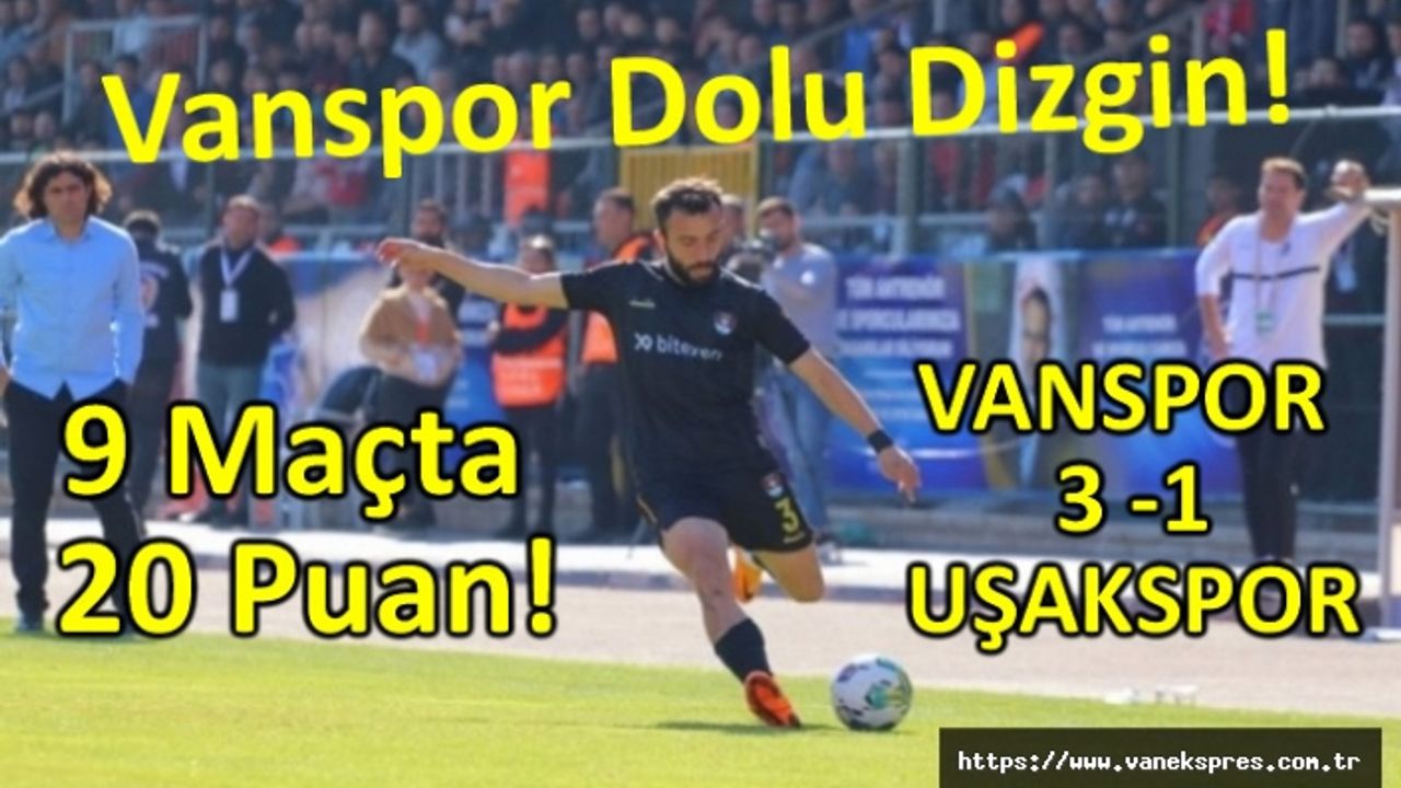 Vanspor 9 maçta 20 puan hanesine yazdı