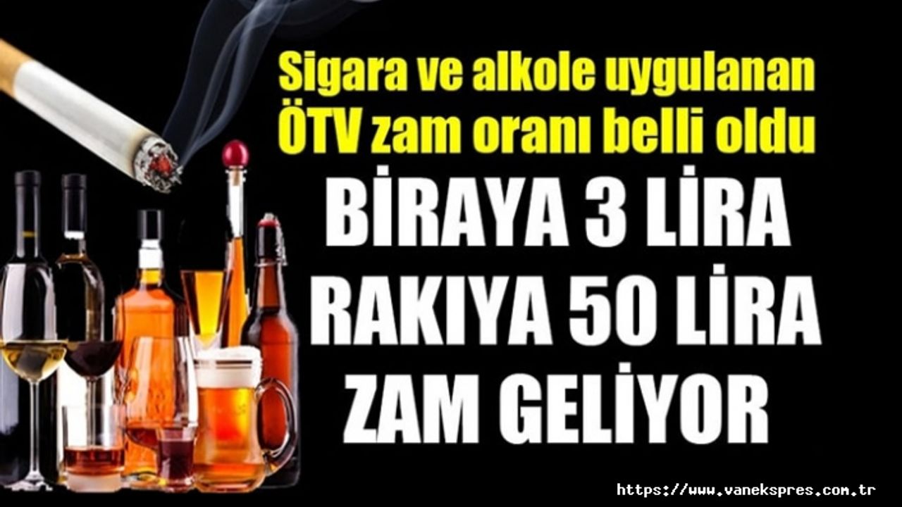 Sigara ve alkole uygulanan ÖTV zammının oranı belli oldu