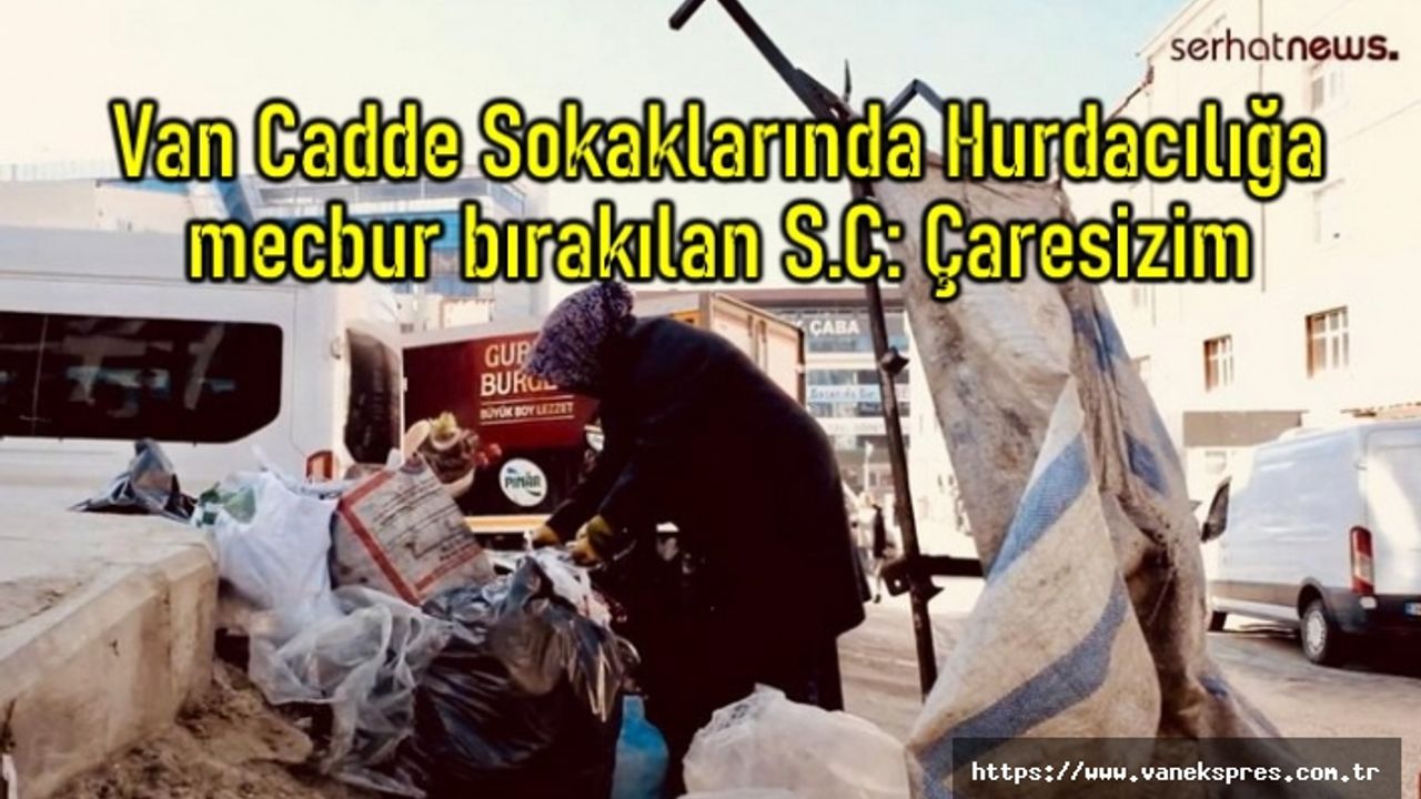 Van'da Hurdacılığa mecbur bırakılan S.C: Çaresizim
