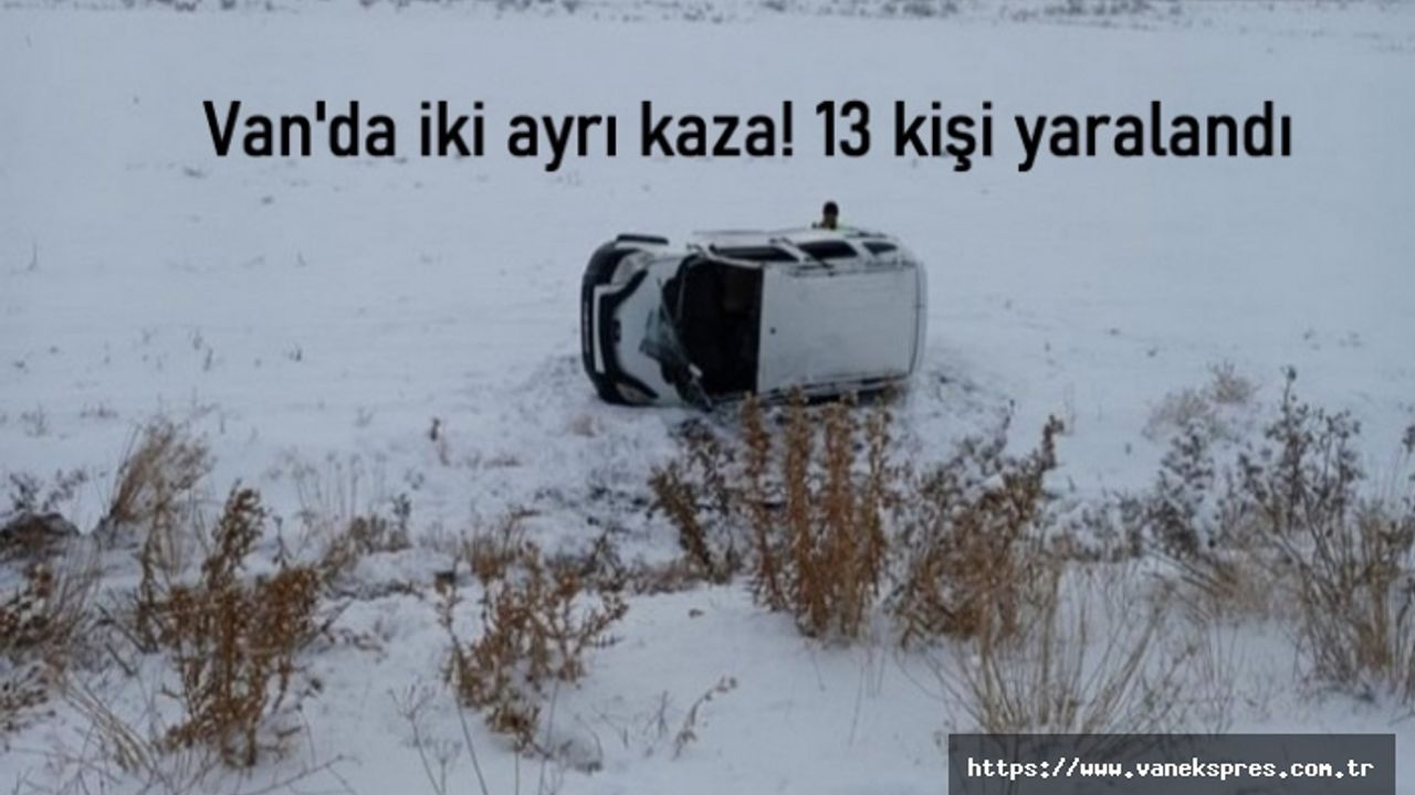 Van trafik kazası: 13 yaralı