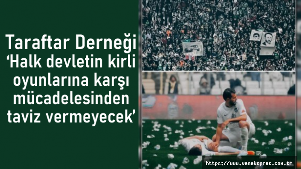 Amedspor Taraftarlar: Kirli oyunlara karşı taviz vermeyeceğiz!