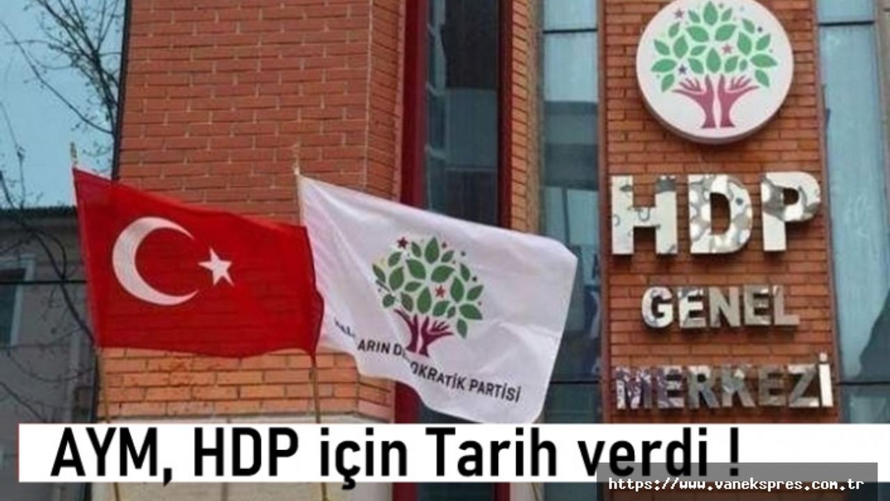 Anayasa Mahkemesi, HDP için Tarih verdi !