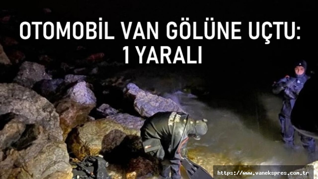 Otomobili ile Van Gölü'ne uçtu : 1 Yaralı
