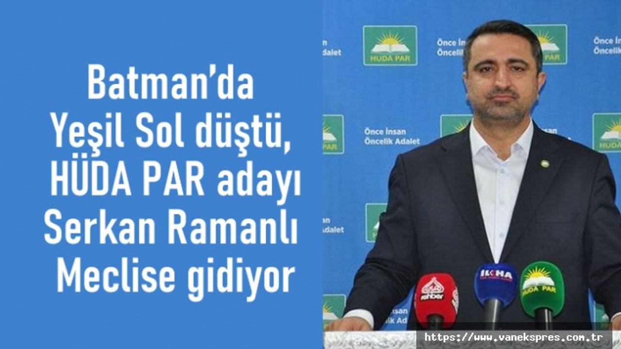 Batman’da Yeşil Sol'dan 1 vekil, Hüdapar'a geçti