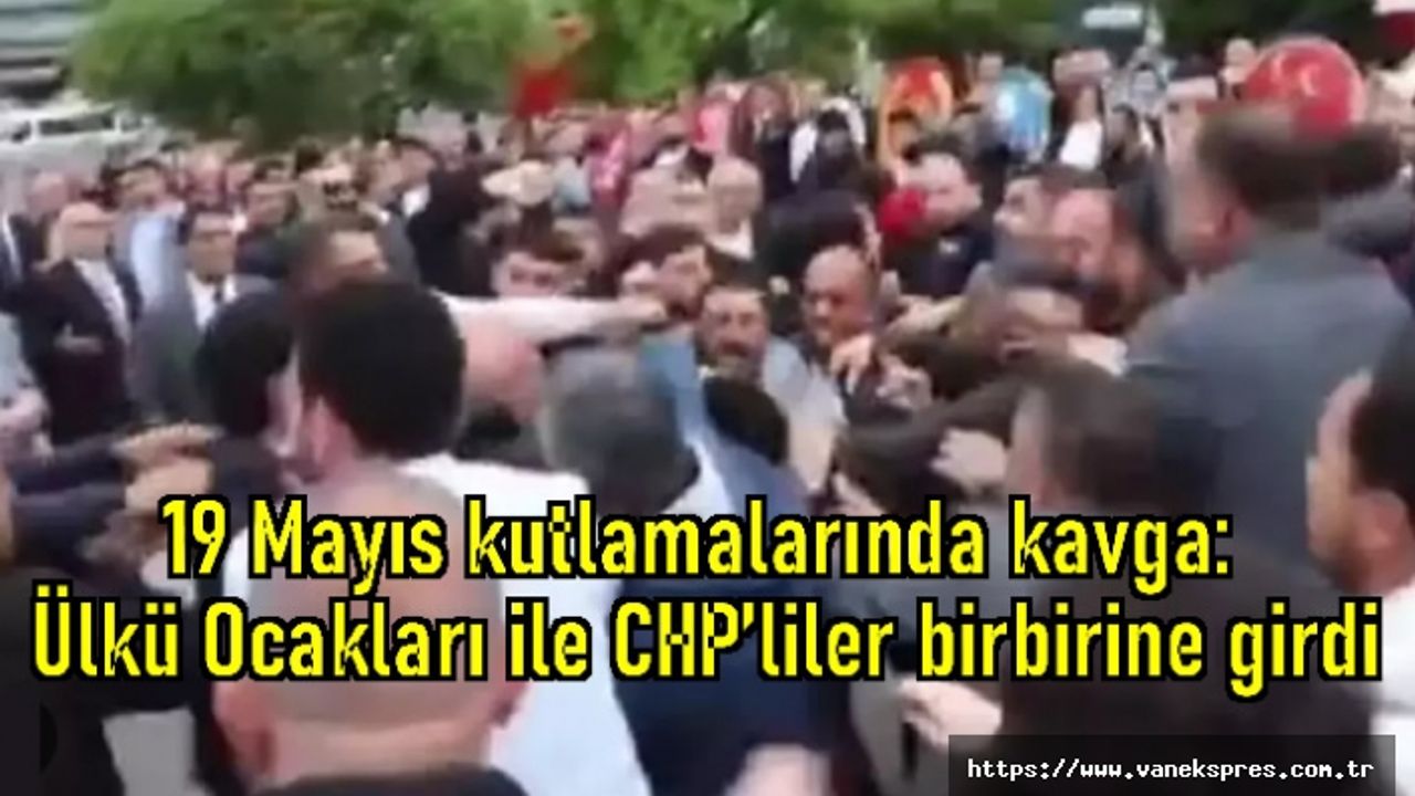 Kutlamada Ülkü Ocakları ile CHP’liler birbirine girdi