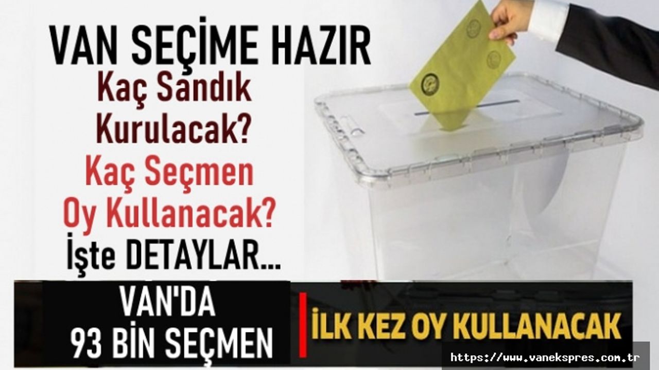 Van’da kaç kişi sandık başına gidecek
