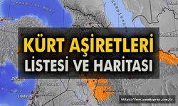 Tarihte Kürt aşiretleri, konfederasyonları ve Kürt aşiretleri haritası