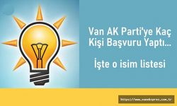 Van AK Parti'ye 28 Aday Adayı başvurdu! Kimler başvuru yaptı?