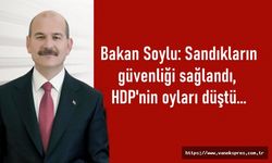 Bakan Soylu: Sandıkların güvenliği sağlandı, HDP oyları 13,5'ten 8,5'e düştü