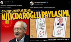 Demirtaş'tan Kılıçdaroğlu Paylaşımı: Benim Oyum Sizedir!
