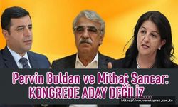 HDP Eş Genel Başkanları Buldan ve Sancar aday değiliz!