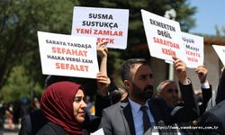 Ankara'da Yeşil Sol Partisi zamları protesto etti