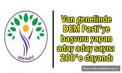 Van’da DEM Partiye başvurun aday adayı sayısı 200'e dayandı