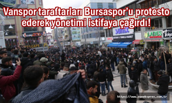 Vanspor taraftarları Bursaspor’u protesto etti
