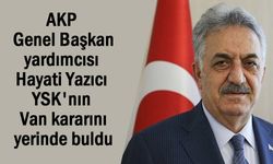 AKP Genel Başkan yardımcısı YSK'nın Van kararını tebrik etti