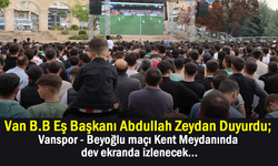 Van Büyükşehir Vanspor’un kritik maçı için büyük ekran kurulacak
