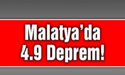 Malatya'da 4,9'luk Deprem