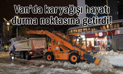 Van’da kar yağışı hayatı durma noktasına getirdi!