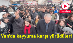 Van’da yüzlerce kişi kayyum atanmasına karşı yürüdü