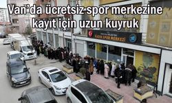Van’da ücretsiz spor merkezine kayıt için uzun kuyruk