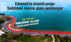 Edremit Sahildeki mesire alanı yenileniyor