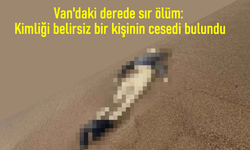 Van'daki derede sır ölüm: Kimliği belirsiz bir kişi bulundu