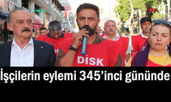 Van'da işçi eylemi 345'nci gününde devam etti