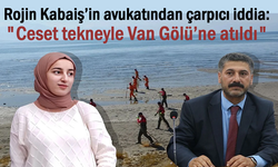Avukat Karabulut: "Rojin Kabaiş tekneyle Van Gölü’ne atıldı"