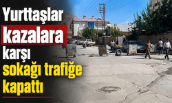Van'da Yurttaşlar kazalara karşı sokağı trafiğe kapattı