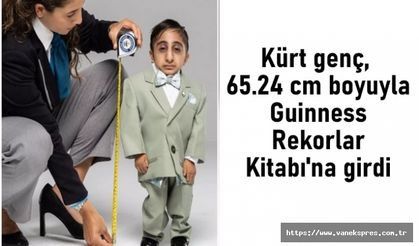 Kürt genç, 65.24 cm boyuyla Guinness Rekorlar Kitabı'na girdi
