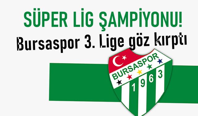 Süper Lig Şampiyonu Bursaspor artık 3. LİG'DE