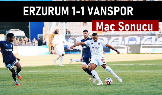 Vanspor FK Van'a 1 puanla döndü