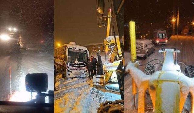 Hakkari’de Tipide Ambulans ile Sporcu Otobüsü Kurtarıldı
