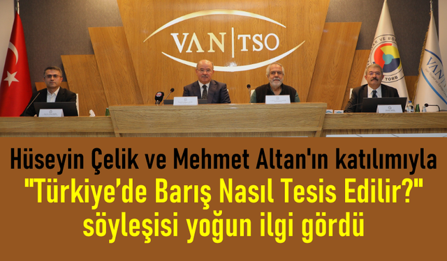 Van'da "Türkiye’de Barış Nasıl Tesis Edilir?" söyleşisi